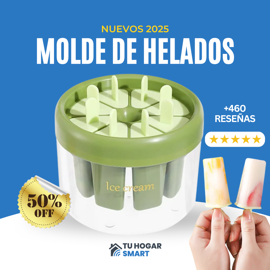 OFERTA - Molde para hacer helados, 8 Cavidades para paletas, Reutilizable